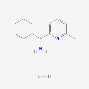 molecular formula C13H21ClN2 B1472005 Cyclohexyl(6-methylpyridin-2-yl)methanamine hydrochloride CAS No. 1864052-00-5