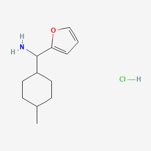 molecular formula C12H20ClNO B1472011 Furan-2-yl(4-methylcyclohexyl)methanamine hydrochloride CAS No. 1864074-70-3