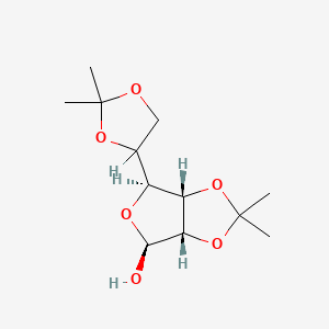 molecular formula C12H20O6 B14720135 (3aS,4S,6S,6aS)-6-(2,2-dimethyl-1,3-dioxolan-4-yl)-2,2-dimethyl-3a,4,6,6a-tetrahydrofuro[3,4-d][1,3]dioxol-4-ol CAS No. 23262-78-4