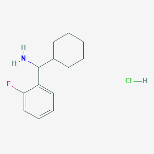 molecular formula C13H19ClFN B1472019 Cyclohexyl(2-fluorophenyl)methanamine hydrochloride CAS No. 1864014-37-8