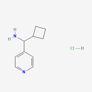 molecular formula C10H15ClN2 B1472020 Cyclobutyl(pyridin-4-yl)methanamine hydrochloride CAS No. 1864060-38-7