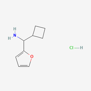 molecular formula C9H14ClNO B1472028 Cyclobutyl(furan-2-yl)methanamine hydrochloride CAS No. 1864060-37-6