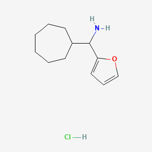 molecular formula C12H20ClNO B1472033 Cycloheptyl(furan-2-yl)methanamine hydrochloride CAS No. 1864059-01-7