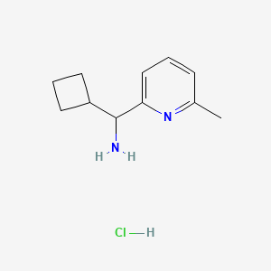 molecular formula C11H17ClN2 B1472034 Cyclobutyl(6-methylpyridin-2-yl)methanamine hydrochloride CAS No. 1864014-15-2
