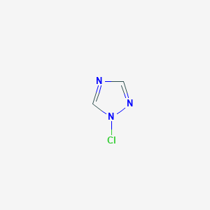 molecular formula C2H2ClN3 B14720362 1-Chloro-1H-1,2,4-triazole CAS No. 21034-55-9