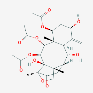 molecular formula C26H36O11 B147204 2-Deacetyl-5-decinnamatetaxagifine CAS No. 135996-82-6