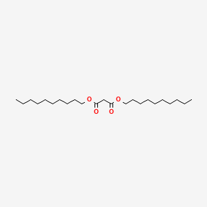 molecular formula C23H44O4 B14720434 Propanedioic acid, didecyl ester CAS No. 20602-34-0