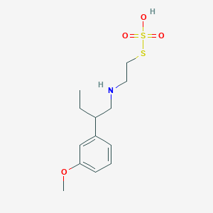 molecular formula C13H21NO4S2 B14720449 S-2-((2-(m-Methoxyphenyl)butyl)amino)ethyl thiosulfate CAS No. 21224-56-6