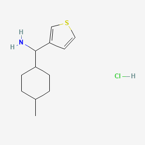 molecular formula C12H20ClNS B1472045 4-Methylcyclohexyl(thiophen-3-yl)methanamine hydrochloride CAS No. 1864074-69-0