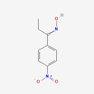 molecular formula C9H10N2O3 B14720477 N-[1-(4-Nitrophenyl)propylidene]hydroxylamine CAS No. 10342-56-0