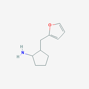 molecular formula C10H15NO B14720487 Cyclopentanamine, 2-(2-furanylmethyl)- CAS No. 18134-25-3