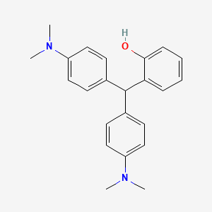 molecular formula C23H26N2O B14720507 Phenol, 2-[bis[4-(dimethylamino)phenyl]methyl]- CAS No. 6310-64-1