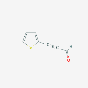 molecular formula C7H4OS B14720523 2-Propynal, 3-(2-thienyl)- CAS No. 13781-33-4