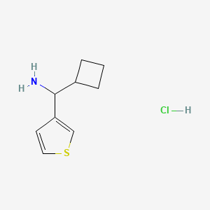 molecular formula C9H14ClNS B1472053 Cyclobutyl(thiophen-3-yl)methanamine hydrochloride CAS No. 1864057-22-6