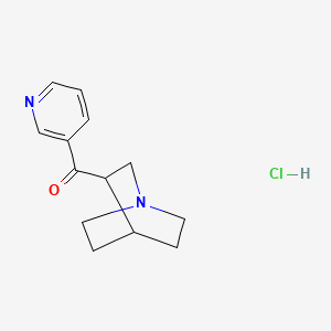 molecular formula C13H17ClN2O B1472054 Pyridin-3-yl(quinuclidin-3-yl)methanone hydrochloride CAS No. 2097947-38-9