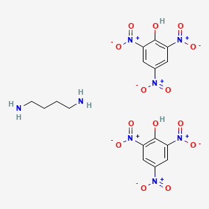 molecular formula C16H18N8O14 B14720547 Butane-1,4-diamine;2,4,6-trinitrophenol CAS No. 18605-28-2
