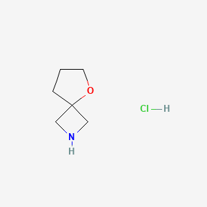 molecular formula C6H12ClNO B1472061 5-Oxa-2-azaspiro[3.4]octane hydrochloride CAS No. 1359656-11-3