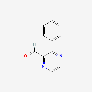 molecular formula C11H8N2O B1472066 3-Phenylpyrazine-2-carbaldehyde CAS No. 1823490-22-7