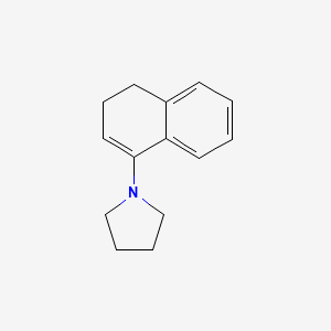 molecular formula C14H17N B14720687 Pyrrolidine, 1-(3,4-dihydro-1-naphthalenyl)- CAS No. 7007-34-3
