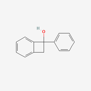 molecular formula C14H12O B14720741 Bicyclo[4.2.0]octa-1,3,5-trien-7-ol, 7-phenyl- CAS No. 19164-61-5