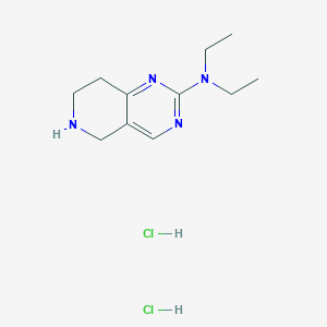 molecular formula C11H20Cl2N4 B1472077 N,N-diethyl-5,6,7,8-tetrahydropyrido[4,3-d]pyrimidin-2-amine dihydrochloride CAS No. 1864063-55-7