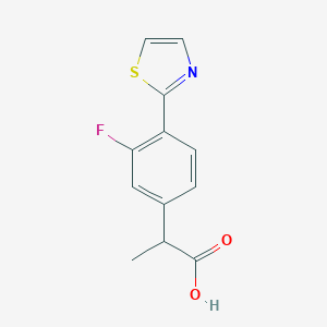 molecular formula C12H10FNO2S B147208 2-[3-Fluoro-4-(thiazol-2-yl)phenyl]propionic Acid CAS No. 132483-34-2
