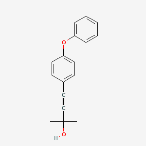 molecular formula C17H16O2 B14720813 2-Methyl-4-(4-phenoxyphenyl)but-3-yn-2-ol CAS No. 17541-02-5