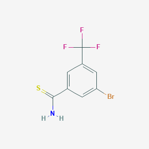 molecular formula C8H5BrF3NS B1472083 3-Bromo-5-(trifluoromethyl)benzenecarbothioamide CAS No. 1190235-86-9
