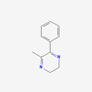 molecular formula C11H12N2 B14720833 5-Methyl-6-phenyl-2,3-dihydropyrazine CAS No. 20542-79-4
