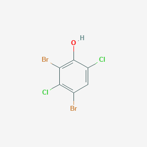 molecular formula C6H2Br2Cl2O B14720851 2,4-Dibromo-3,6-dichlorophenol CAS No. 13664-63-6