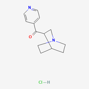 molecular formula C13H17ClN2O B1472087 Pyridin-4-yl(quinuclidin-3-yl)methanone hydrochloride CAS No. 2097947-49-2