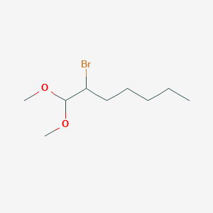 molecular formula C9H19BrO2 B14720957 2-Bromo-1,1-dimethoxyheptane CAS No. 18207-18-6