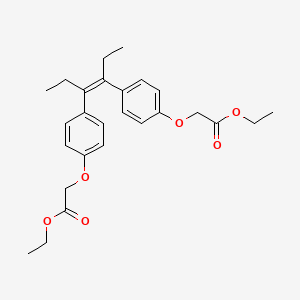 molecular formula C26H32O6 B14721012 ethyl 2-[4-[(Z)-4-[4-(2-ethoxy-2-oxoethoxy)phenyl]hex-3-en-3-yl]phenoxy]acetate CAS No. 6325-57-1
