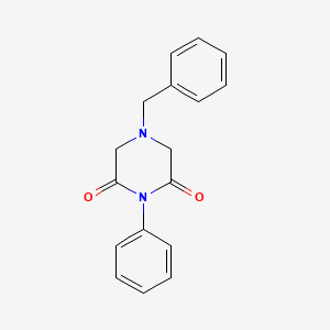 molecular formula C17H16N2O2 B14721088 4-Benzyl-1-phenylpiperazine-2,6-dione CAS No. 13480-11-0