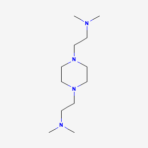 molecular formula C12H28N4 B14721095 N,N,N',N'-Tetramethylpiperazine-1,4-diethylamine CAS No. 10586-98-8