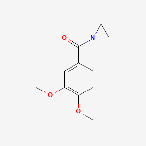 molecular formula C11H13NO3 B14721127 Aziridin-1-yl(3,4-dimethoxyphenyl)methanone CAS No. 15257-77-9