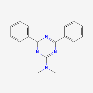 molecular formula C17H16N4 B14721133 N,N-dimethyl-4,6-diphenyl-1,3,5-triazin-2-amine CAS No. 18808-10-1