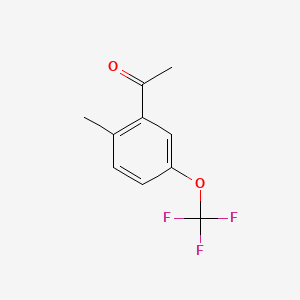 molecular formula C10H9F3O2 B1472114 2'-Methyl-5'-(trifluoromethoxy)acetophenone CAS No. 1373920-71-8