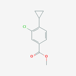 molecular formula C11H11ClO2 B1472136 Methyl 3-chloro-4-cyclopropylbenzoate CAS No. 1563533-32-3