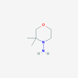 molecular formula C6H14N2O B147215 3,3-Dimethylmorpholin-4-amine CAS No. 127957-05-5