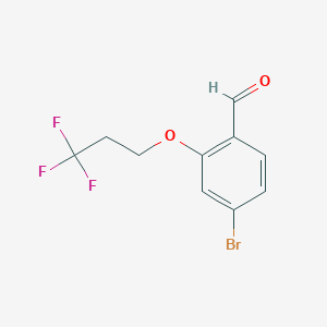 molecular formula C10H8BrF3O2 B1472228 4-Bromo-2-(3,3,3-trifluoropropoxy)benzaldehyde CAS No. 1549160-58-8