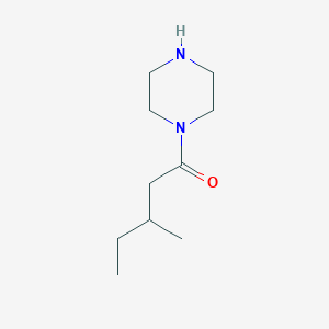 molecular formula C10H20N2O B1472244 3-Methyl-1-(piperazin-1-yl)pentan-1-one CAS No. 1537755-41-1