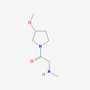 molecular formula C8H16N2O2 B1472247 1-(3-Methoxypyrrolidin-1-yl)-2-(methylamino)ethan-1-one CAS No. 1501216-20-1