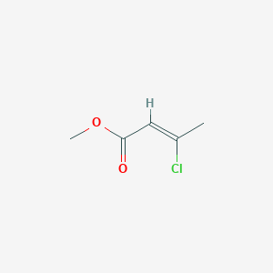 molecular formula C5H7ClO2 B14722553 Methyl (E)-3-chloro-2-butenoate 