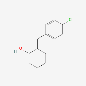 molecular formula C13H17ClO B14722577 2-(4-Chlorobenzyl)cyclohexanol CAS No. 7146-90-9