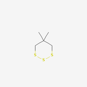 molecular formula C5H10S3 B14722587 1,2,3-Trithiane, 5,5-dimethyl- CAS No. 13005-81-7