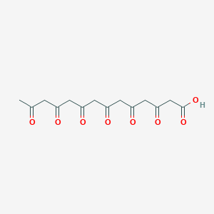 molecular formula C14H16O8 B14722594 3,5,7,9,11,13-Hexaoxotetradecanoic acid CAS No. 5745-89-1