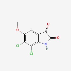 molecular formula C9H5Cl2NO3 B14722608 6,7-Dichloro-5-methoxy-1h-indole-2,3-dione CAS No. 6312-99-8