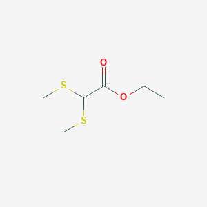molecular formula C6H12O2S2 B14722680 Ethyl bis(methylsulfanyl)acetate CAS No. 7023-83-8