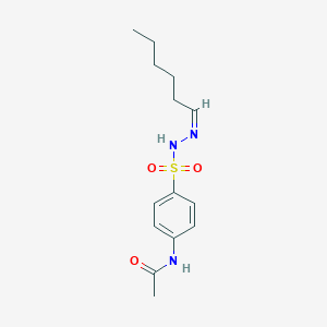 molecular formula C14H21N3O3S B14722711 N-[4-[[(Z)-hexylideneamino]sulfamoyl]phenyl]acetamide CAS No. 5448-81-7